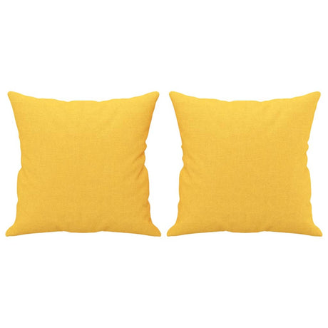 Vidaxl sierkussens 2 st 40x40 cm stof lichtgeel