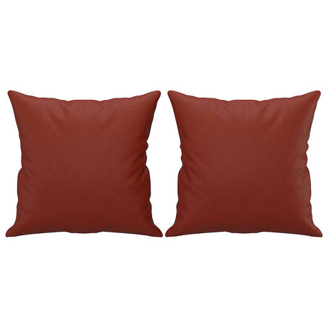 Vidaxl sierkussens 2 st 40x40 cm kunstleer wijnrood