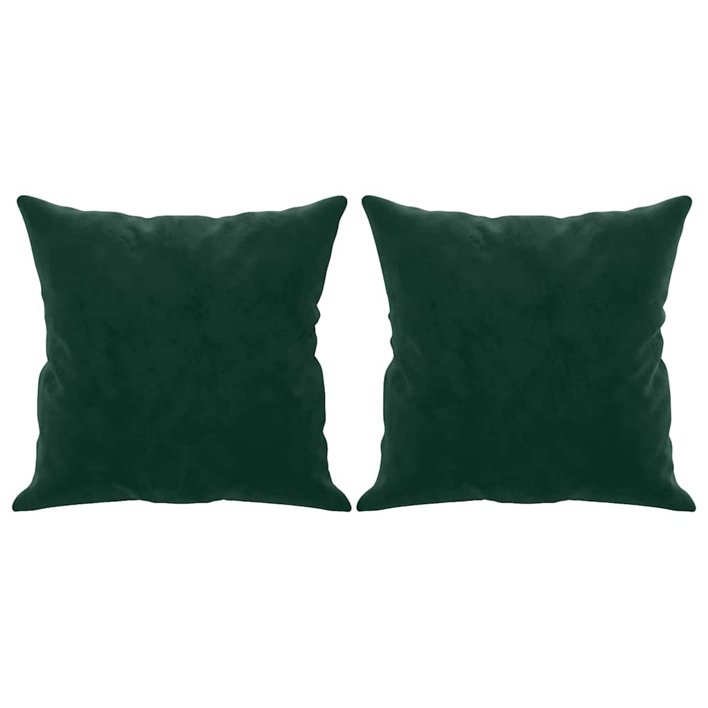 Vidaxl sierkussens 2 st 40x40 cm fluweel donkergroen