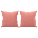 Vidaxl sierkussens 2 st 40x40 cm fluweel roze