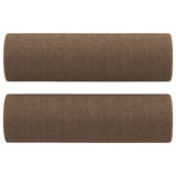 Vidaxl sierkussens 2 st 15x50 cm stof bruin