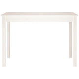 Vidaxl eettafel 110x55x75 cm massief grenenhout wit