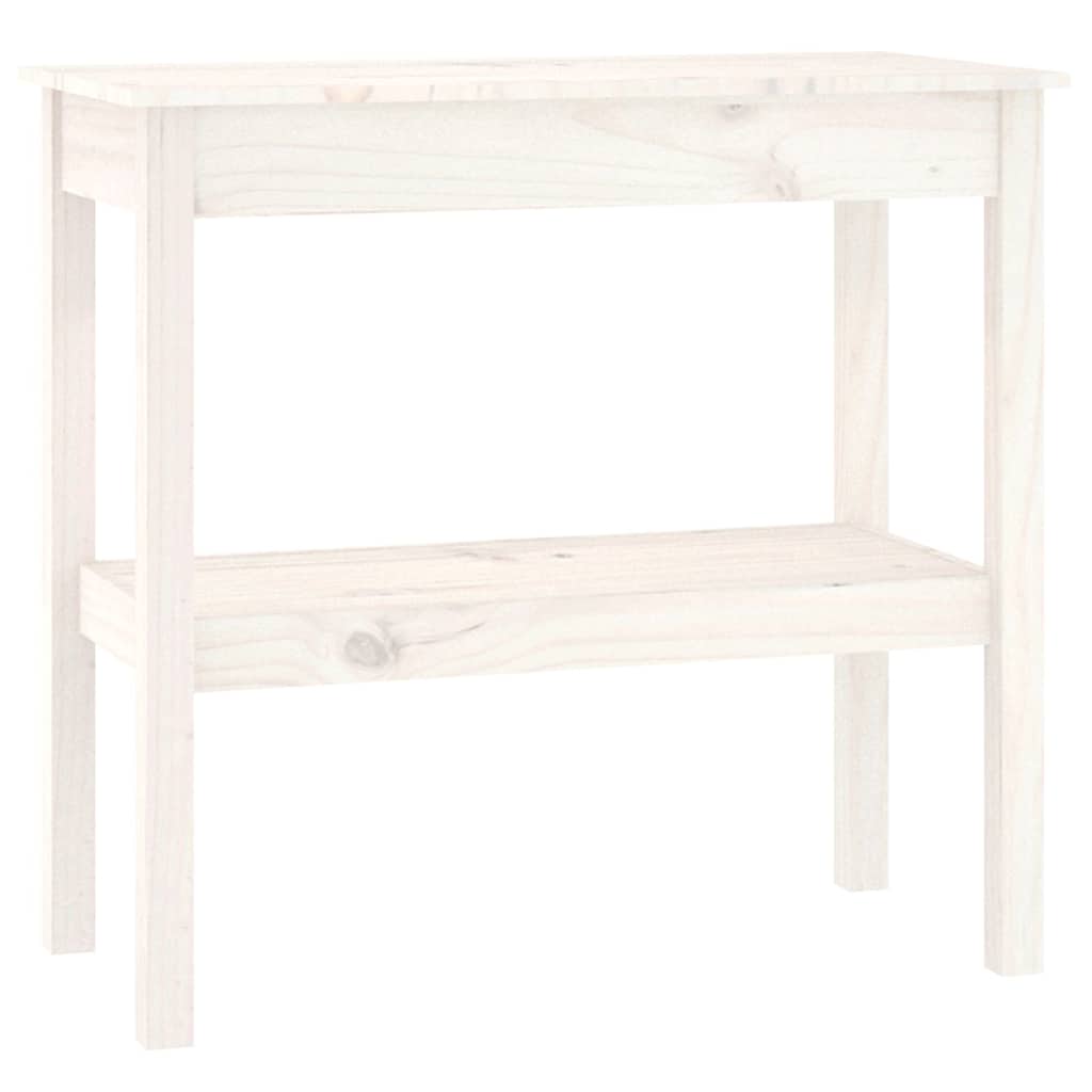Vidaxl wandtafel 80x40x75 cm massief grenenhout wit
