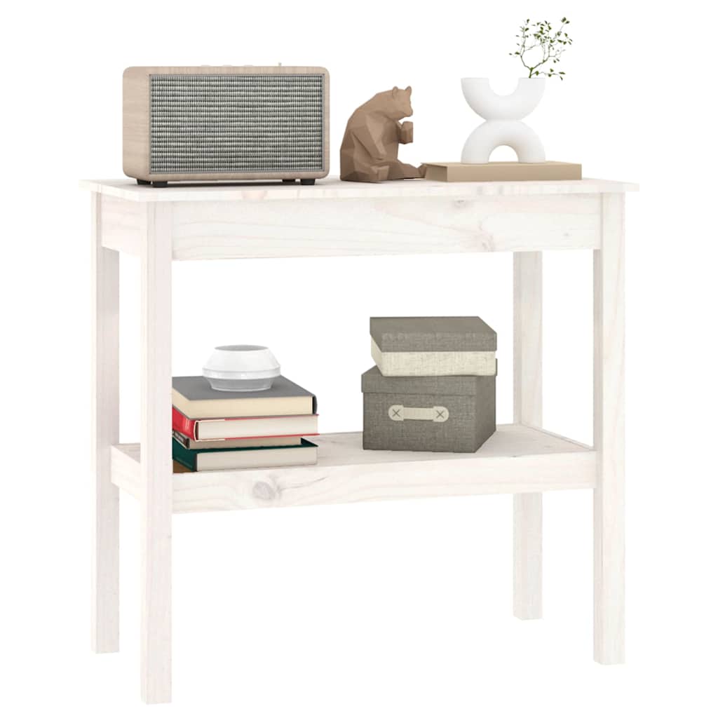 Vidaxl wandtafel 80x40x75 cm massief grenenhout wit