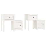 Vidaxl nachtkastjes 2 st 79,5x38x65,5 cm massief grenenhout wit