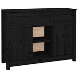 Vidaxl dressoir 100x35x74,5 cm massief grenenhout zwart