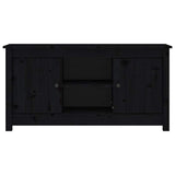 Vidaxl tv-meubel 103x36,5x52 cm massief grenenhout zwart
