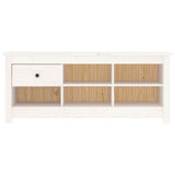 Vidaxl schoenenkast 110x38x45,5 cm massief grenenhout wit