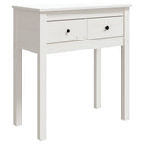 Vidaxl wandtafel 70x35x75 cm massief grenenhout wit