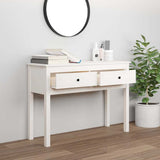 Vidaxl wandtafel 100x35x75 cm massief grenenhout wit