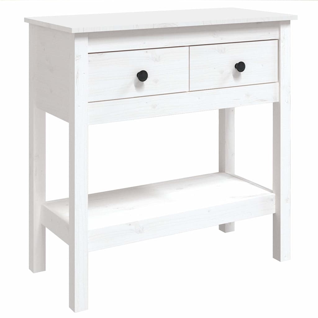 Vidaxl wandtafel 75x35x75 cm massief grenenhout wit