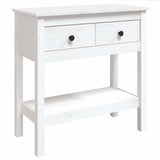 Vidaxl wandtafel 75x35x75 cm massief grenenhout wit