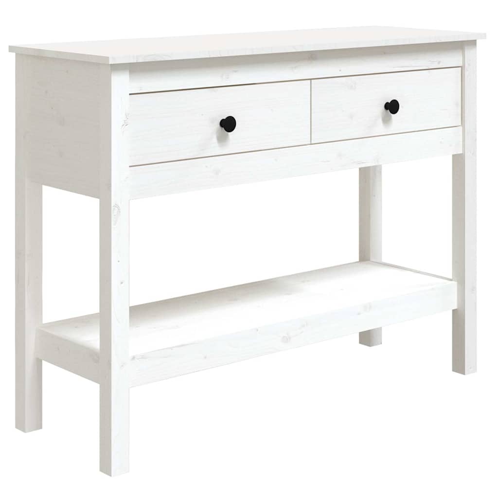 Vidaxl wandtafel 100x35x75 cm massief grenenhout wit