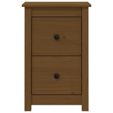 Vidaxl nachtkastjes 2 st 40x35x61,5 cm massief grenenhout honingbruin