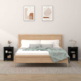 Vidaxl nachtkastjes 2 st 40x35x55 cm massief grenenhout zwart