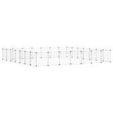 Vidaxl huisdierenkooi met deur 28 panelen 35x35 cm staal zwart