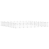 Vidaxl huisdierenkooi met deur 36 panelen 35x35 cm staal zwart