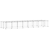 Vidaxl huisdierenkooi met deur 36 panelen 35x35 cm staal zwart