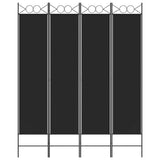 Vidaxl kamerscherm met 4 panelen 160x200 cm stof zwart