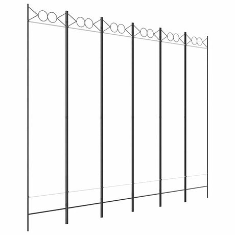 Vidaxl kamerscherm met 6 panelen 240x200 cm stof wit