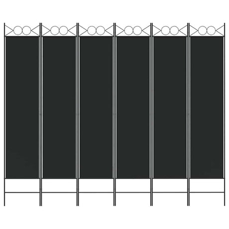 Vidaxl kamerscherm met 6 panelen 240x200 cm stof zwart