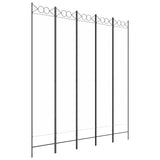Vidaxl kamerscherm met 5 panelen 200x220 cm stof wit