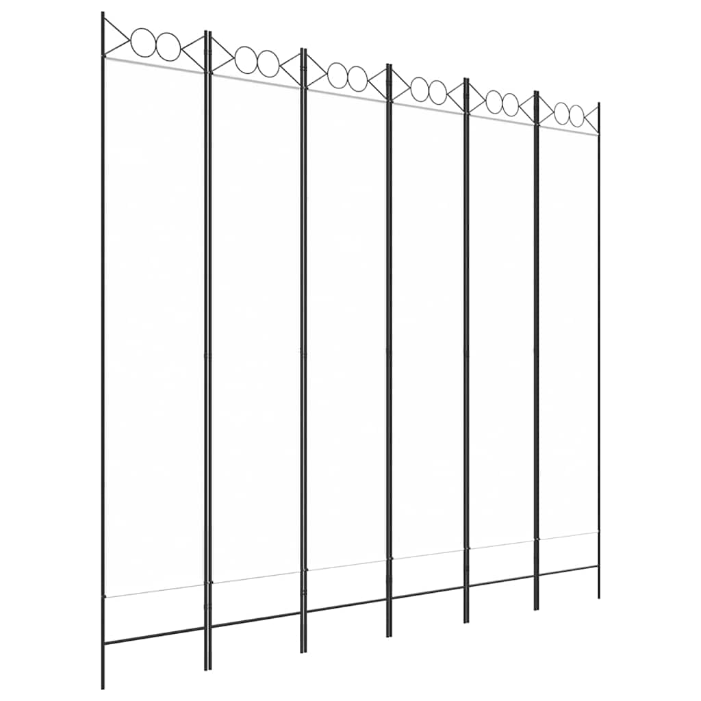 Vidaxl kamerscherm met 6 panelen 240x220 cm stof wit
