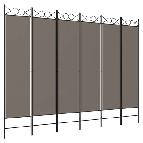 Vidaxl kamerscherm met 6 panelen 240x220 cm stof antracietkleurig