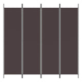 Vidaxl kamerscherm met 4 panelen 200x200 cm stof bruin