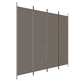 Vidaxl kamerscherm met 4 panelen 200x200 cm stof antracietkleurig