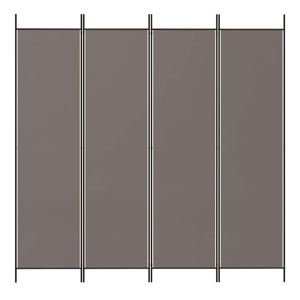 Vidaxl kamerscherm met 4 panelen 200x200 cm stof antracietkleurig