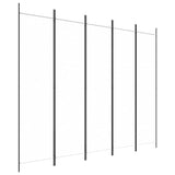 Vidaxl kamerscherm met 5 panelen 250x200 cm stof wit