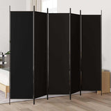 Vidaxl kamerscherm met 5 panelen 250x200 cm stof zwart