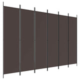 Vidaxl kamerscherm met 6 panelen 300x200 cm stof bruin