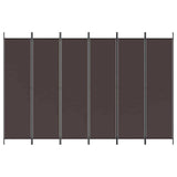 Vidaxl kamerscherm met 6 panelen 300x200 cm stof bruin
