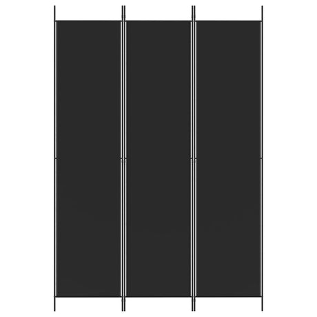 Vidaxl kamerscherm met 3 panelen 150x220 cm stof zwart