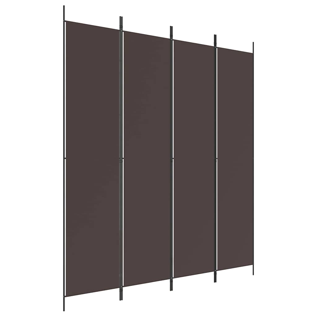 Vidaxl kamerscherm met 4 panelen 200x220 cm stof bruin