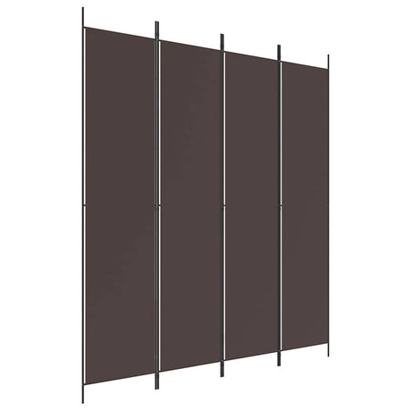Vidaxl kamerscherm met 4 panelen 200x220 cm stof bruin