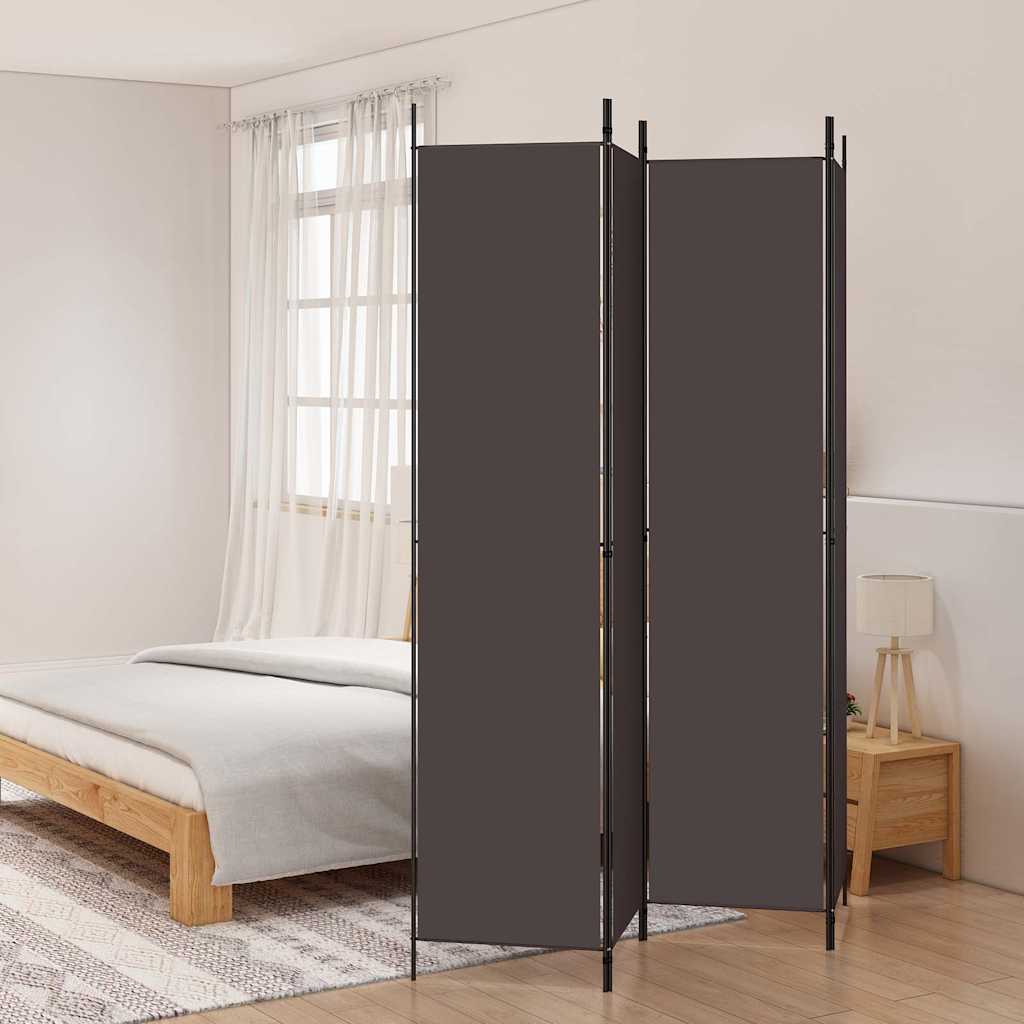 Vidaxl kamerscherm met 4 panelen 200x220 cm stof bruin
