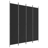 Vidaxl kamerscherm met 4 panelen 200x220 cm stof zwart