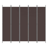 Vidaxl kamerscherm met 5 panelen 250x220 cm stof bruin