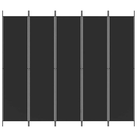 Vidaxl kamerscherm met 5 panelen 250x220 cm stof zwart