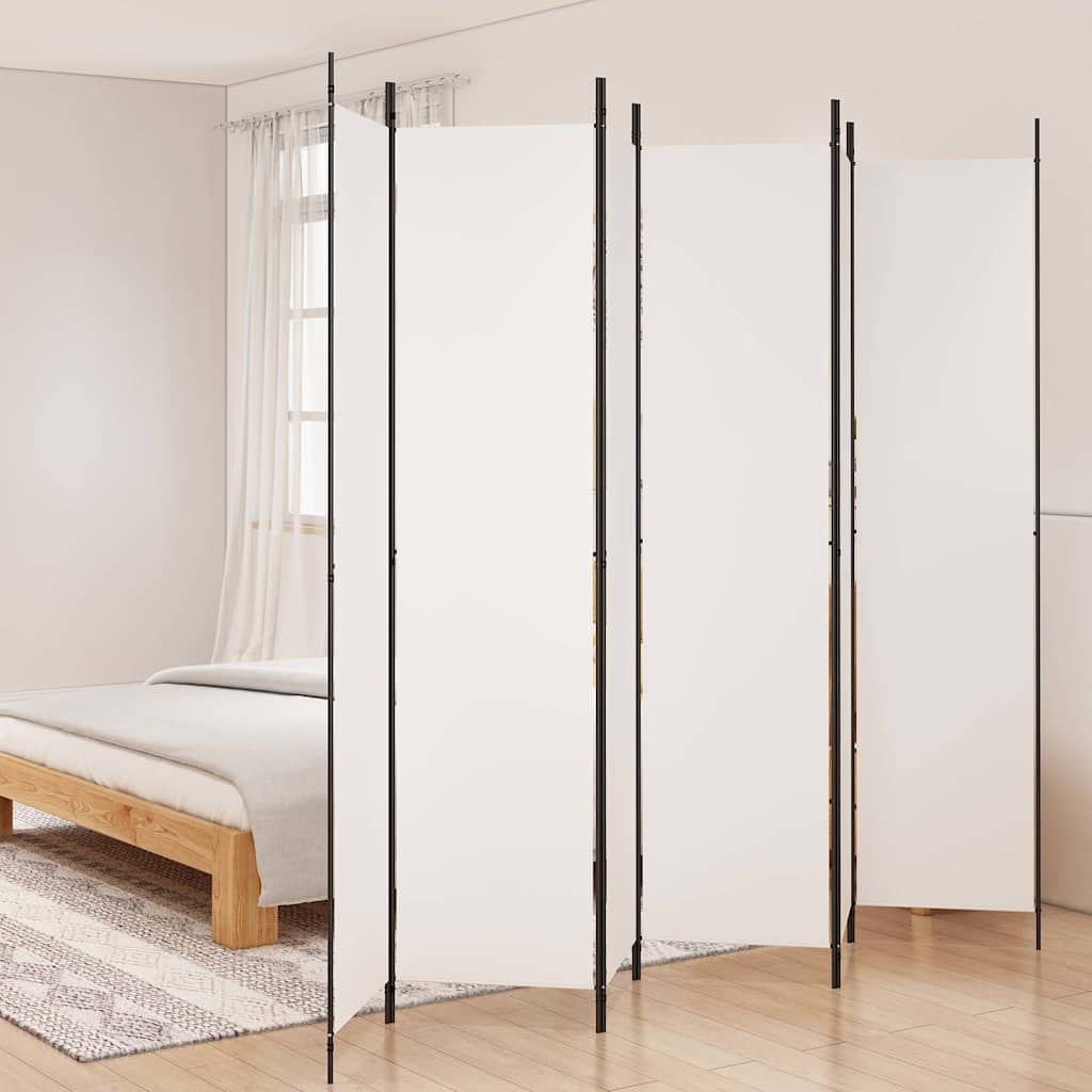 Vidaxl kamerscherm met 6 panelen 300x220 cm stof wit