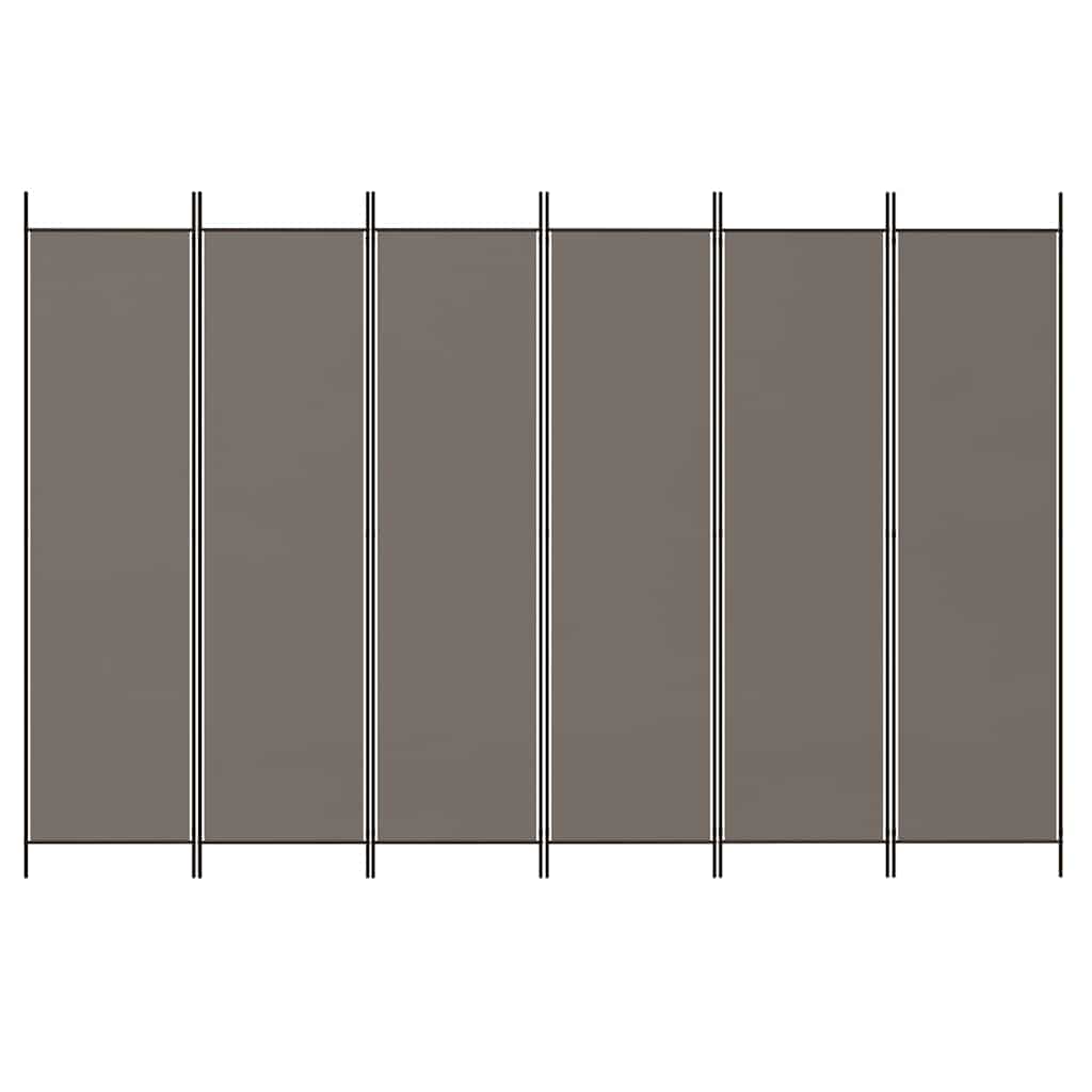 Vidaxl kamerscherm met 6 panelen 300x220 cm stof antracietkleurig