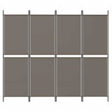 Vidaxl kamerscherm met 4 panelen 200x180 cm stof antracietkleurig