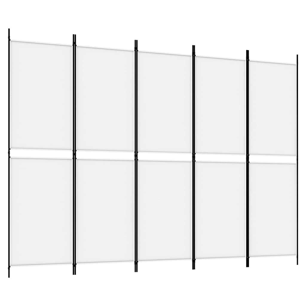 Vidaxl kamerscherm met 5 panelen 250x180 cm stof wit