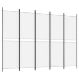 Vidaxl kamerscherm met 5 panelen 250x180 cm stof wit