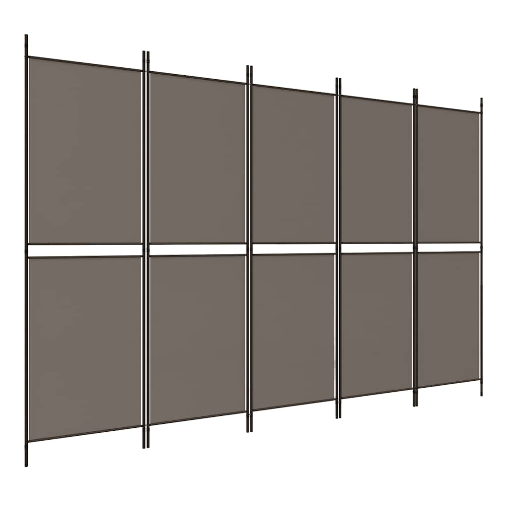 Vidaxl kamerscherm met 5 panelen 250x180 cm antracietkleurig
