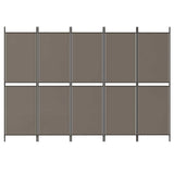 Vidaxl kamerscherm met 5 panelen 250x180 cm antracietkleurig