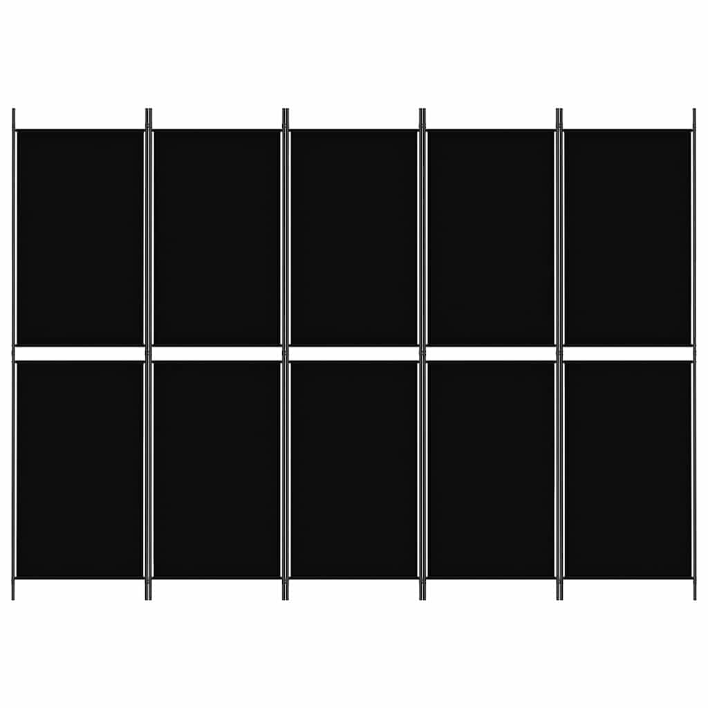 Vidaxl kamerscherm met 5 panelen 250x180 cm stof zwart